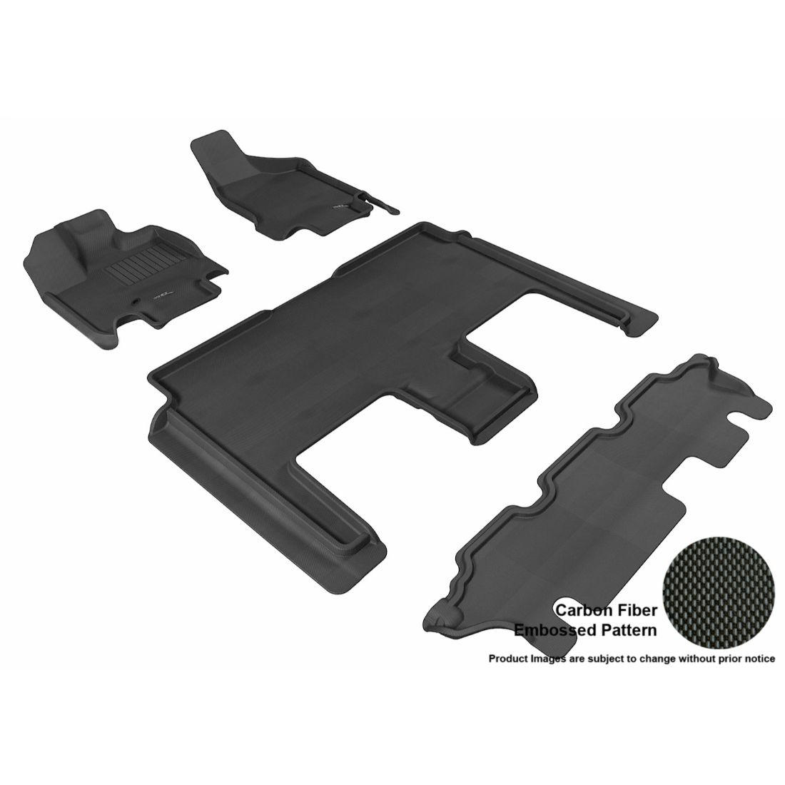 3D MAXpider KAGU 1st Row Floormat - Black | 2017-2020 Chrysler Pacifica/Voyager (L1CY00511509)